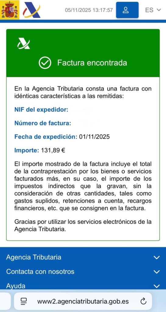 QR VERIFACTU PEREZ DOMINGO VERI*FACTU ya está aquí (y no es una DEMO)